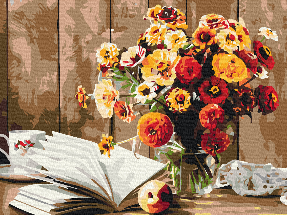 Картина за номерами "Книжковий натюрморт"
