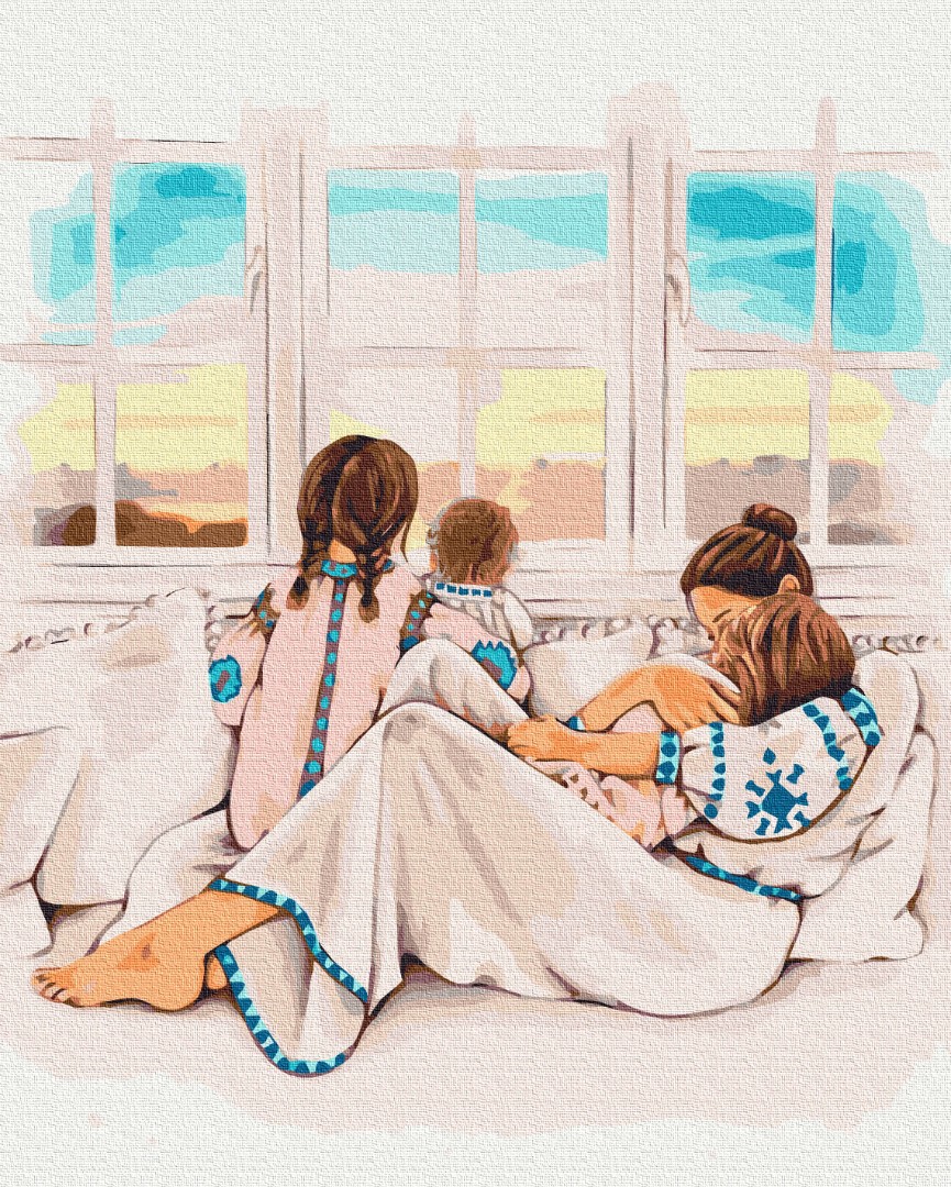 Картина за номерами "Материнське тепло ©Алла Березовська"
