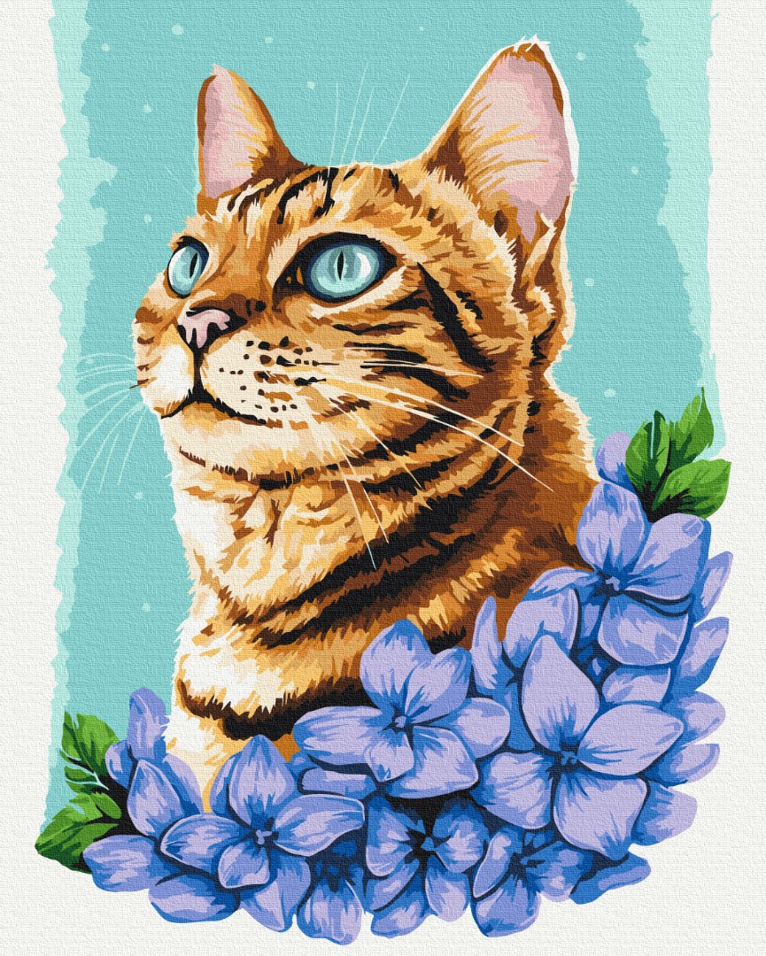 Картина за номерами "Лазурний котик © Anna Kulyk"