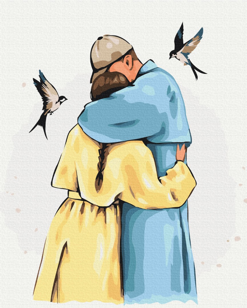 Картина за номерами "Міцні обійми ©Alla Berezovska"