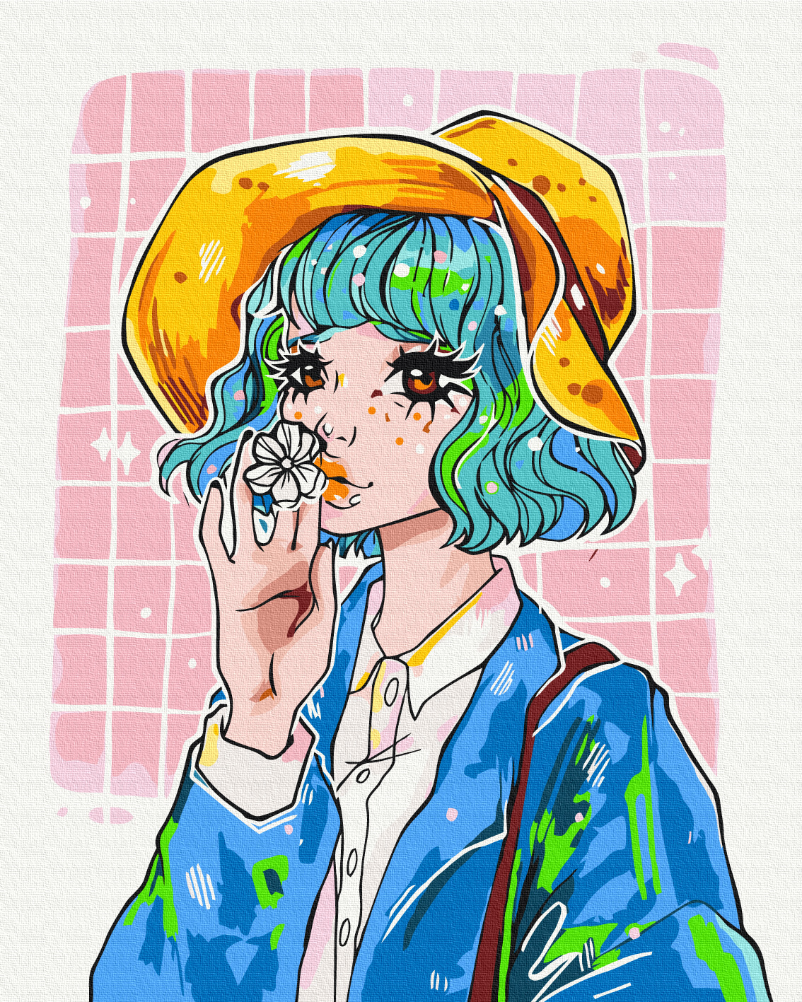 Картина за номерами "Мрійниця @ nila_art_ar"