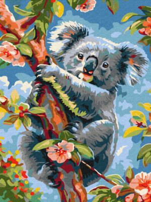 Коала у квітах