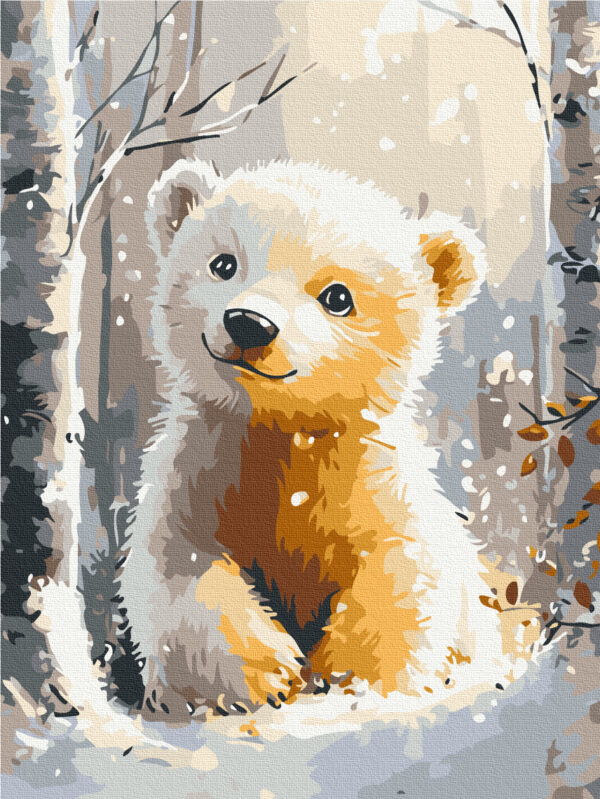 Картина за номерами "Милий білий ведмедик"