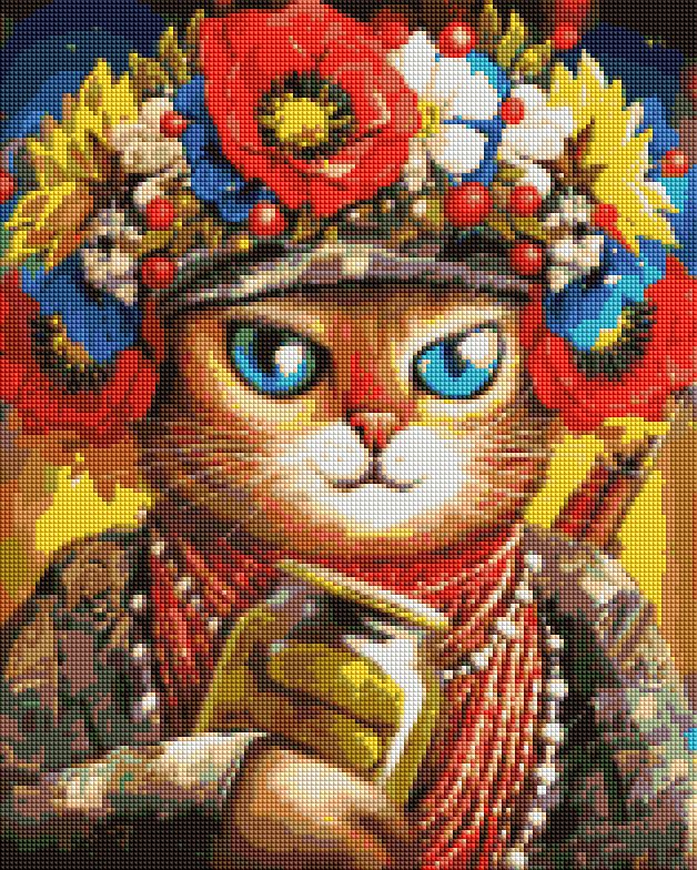 Алмазна мозаїка "Кішка Захисниця ©Маріанна Пащук"