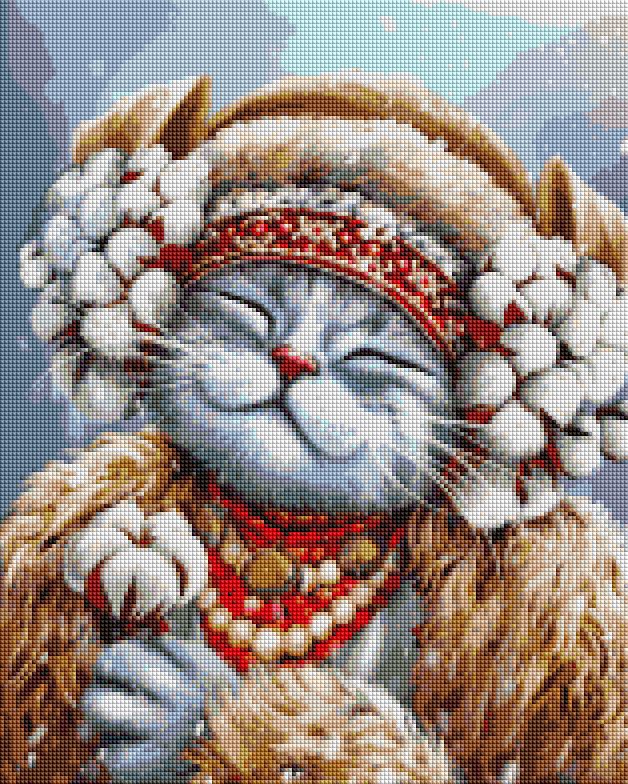 Алмазна мозаїка "Киця Зима ©Маріанна Пащук"