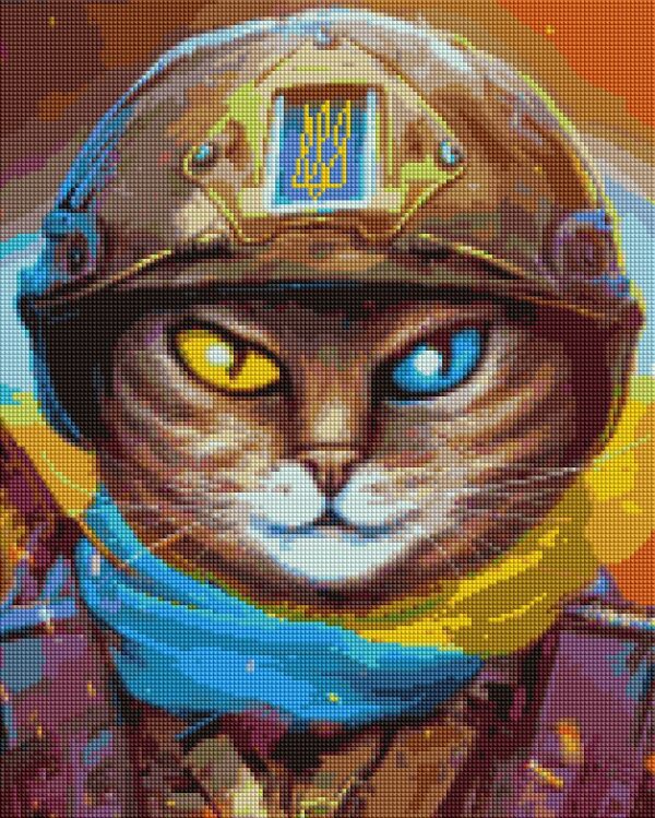 Алмазна мозаїка "Котик Захисник ©Маріанна Пащук"
